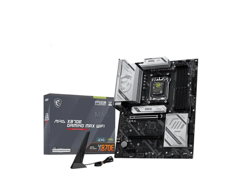 Mainboard|MSI|AMD X870E|Socket AM5|ATX|RAM DDR5-SDRAM|4xSlots|Wi-Fi Yes|Bluetooth Yes|3xNumber of M.2 (M) slots|MAGX870EGAMINGMAXWIFI