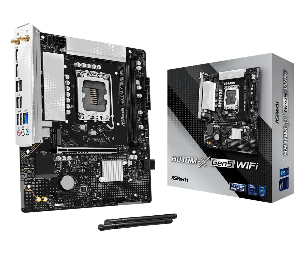 Mainboard|ASROCK|Intel H810|LGA 1851 (Socket V1)|micro ATX|RAM