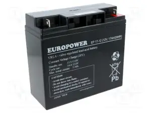 BATTERY 12V 17AH VRLA/EP17-12 EUROPOWER EMU