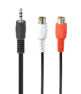 CABLE AUDIO 3.5MM TO 2RCA/SOCKET CCA-406 GEMBIRD
