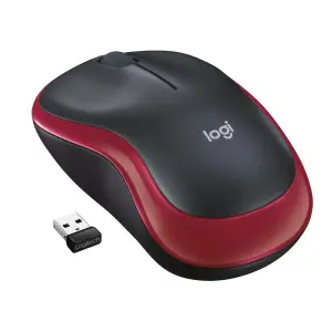 MOUSE USB OPTICAL WRL M185/RED 910-002237 LOGITECH
