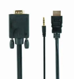 CABLE HDMI TO VGA +3.5MM/1.8M A-HDMI-VGA-03-6 GEMBIRD