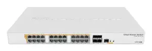 Switch|MIKROTIK|Type L3|Rack|24x10Base-T / 100Base-TX / 1000Base-T|4xSFP+|1xRJ45|CRS328-24P-4S+RM