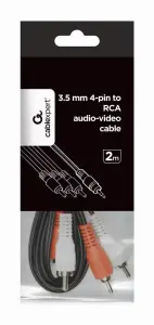 CABLE AUDIO 3.5MM 4PIN TO 3RCA/AV 2M CCA-4P2R-2M GEMBIRD