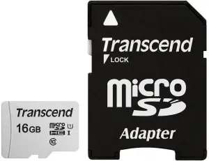 MEMORY MICRO SDHC 16GB W/ADAP/C10 TS16GUSD300S-A TRANSCEND
