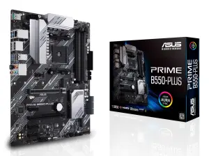 Mainboard|ASUS|AMD B550|SAM4|ATX|3xPCI-Express 3.0 1x|1xPCI-Express 3.0 16x|2xM.2|1xPCI-Express 4.0 16x|Memory DDR4|Memory slots 4|1xHDMI|1xDisplayPort|2xUSB 2.0|1xUSB type C|5xUSB 3.2|1xOptical S/PDIF|1xRJ45|5xAudio port|PRIMEB550-PLUS