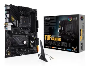 Mainboard|ASUS|AMD B550|SAM4|ATX|Memory DDR4|Memory slots 4|1xPCI-Express 3.0 1x|1xPCI-Express 3.0 4x|1xPCI-Express 4.0 16x|2xM.2|1xHDMI|1xDisplayPort|2xAudio-In|3xAudio-Out|2xUSB 2.0|1xUSB type C|5xUSB 3.2|1xOptical S/PDIF|1xRJ45|TUFGAMB550-PLUSWIFIII