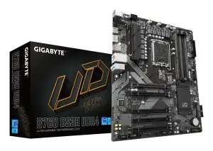 Mainboard|GIGABYTE|Intel B760 Express|LGA1700|ATX|Memory DDR4|Memory slots 4|4xPCI-Express 3.0 1x|1xPCI-Express 4.0 16x|2xM.2|1xHDMI|1xDisplayPort|4xUSB 2.0|1xUSB 3.2|1xUSB-C|1xPS/2|1xRJ45|3xAudio port|B760DS3HDDR4