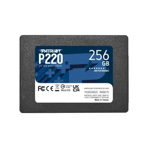 SSD|PATRIOT|P220|256GB|SATA|Write speed 490 MBytes/sec|Read speed 550 MBytes/sec|2,5"|TBW 120 TB|P220S256G25