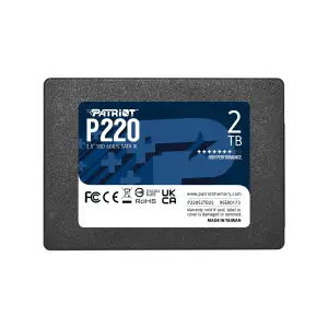 SSD|PATRIOT|P220|2TB|SATA|Write speed 500 MBytes/sec|Read speed 550 MBytes/sec|2,5"|TBW 960 TB|P220S2TB25