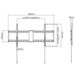 TV SET ACC WALL MOUNT 43-90"/WM-90F-01 GEMBIRD