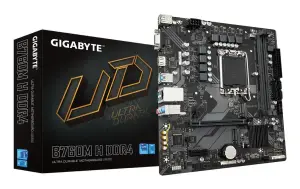 Mainboard|GIGABYTE|Intel B760 Express|LGA1700|Micro-ATX|Memory DDR4|Memory slots 2|1xPCI-Express 3.0 1x|1xPCI-Express 4.0 16x|2xM.2|1x15pin D-sub|1xHDMI|1xAudio-In|1xAudio-Out|1xMicrophone|2xUSB 2.0|4xUSB 3.2|1xRJ45|B760MHDDR4