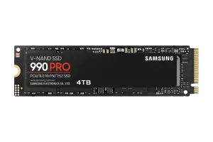 SSD|SAMSUNG|990 PRO|4TB|M.2|PCIe Gen4|NVMe|TLC|Write speed 6900 MBytes/sec|Read speed 7450 MBytes/sec|2.3mm|TBW 2400 TB|MTBF 1500000 hours|MZ-V9P4T0BW
