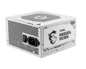 Power Supply|MSI|850 Watts|Efficiency 80 PLUS GOLD|PFC Active|MAGA850GLPCIE5WHITE