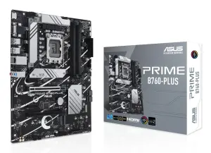 Mainboard|ASUS|Intel B760 Express|LGA1700|ATX|Memory DDR5|Memory slots 4|2xPCI-Express 3.0 1x|1xPCI-Express 4.0 16x|1xPCI-Express 5.0 16x|3xM.2|1x15pin D-sub|1xHDMI|1xDisplayPort|2xUSB 2.0|3xUSB 3.2|1xUSB-C|1xRJ45|3xAudio port|PRIMEB760-PLUS