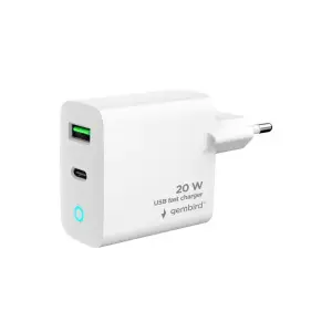 CHARGER USB 20W 2PORT/TA-UC-PDQC20L-W-01 GEMBIRD