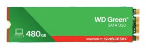 SSD|SANDISK|MTBF 1000000 h|Read speed 545 MB/s|Serial ATA III|M.2|480 GB|POWERED BY SANDISK|Green|WDS480G3G0B