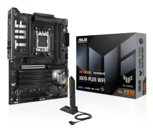 Mainboard|ASUS|AMD X870|SAM5|ATX|Memory DDR5|Memory slots 4|2xPCI-Express 4.0 16x|1xPCI-Express 5.0 16x|4xM.2|1xHDMI|1xUSB 2.0|7xUSB 3.2|2xUSB-C|1xRJ45|5xAudio port|TUFGAMINGX870-PLUSWIFI