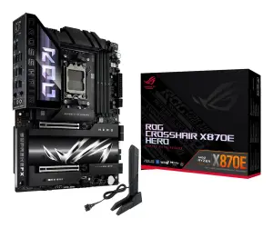 Mainboard|ASUS|AMD X870E|SAM5|ATX|Memory DDR5|Memory slots 4|2xPCI-Express 4.0 16x|2xPCI-Express 5.0 16x|4xM.2|1xHDMI|1xAudio-In|1xAudio-Out|6xUSB 3.2|2xUSB-C|2xUSB4|1xOptical S/PDIF|1xRJ45|ROGCROSSHAIRX870EHERO