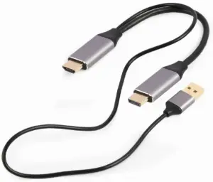 I/O ADAPTER HDMI TO DP/BLACK A-HDMIM-DPM-01 GEMBIRD