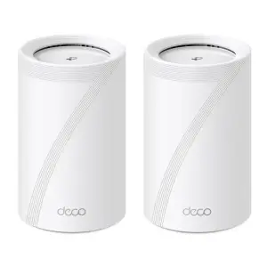 Wireless Router|TP-LINK|Wireless Access Point / Router|2-pack|9300 Mbps|Mesh|Wi-Fi 7|USB 3.0|4x2.5GbE|LAN \ WAN ports 4|Number of antennas 4|DECOBE65(2-PACK)
