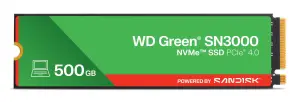 SSD|SANDISK|150xTBW rating|MTBF 1.75 h|NVMe Yes|PCI Express 4.0|M.2|500 GB|POWERED BY SANDISK|Green|WDS500G4G0E