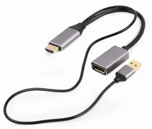 I/O ADAPTER HDMI TO DP/BLACK A-HDMIM-DPF-02 GEMBIRD