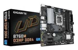 Mainboard|GIGABYTE|Intel B760 Express|LGA1700|Micro-ATX|Memory DDR4|Memory slots 4|2xPCI-Express 3.0 1x|1xPCI-Express 4.0 16x|2xM.2|1x15pin D-sub|1xHDMI|1xDisplayPort|6xUSB 2.0|5xUSB 3.2|1xUSB-C|1xPS/2|1xRJ45|3xAudio port|B760MD3HPDDR4