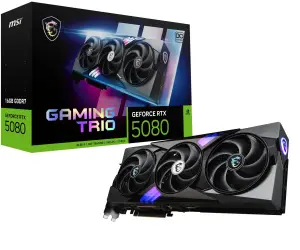 Graphics Card|MSI|NVIDIA GeForce RTX 5080|16 GB|GDDR7|256 bit|PCIE 5.0 16x|Dual Slot Fansink|1xHDMI|3xDisplayPort|RTX508016GGAMTRIOOC