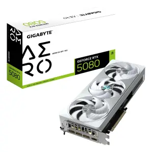 Graphics Card|GIGABYTE|NVIDIA GeForce RTX 5080|16 GB|GDDR7|256 bit|PCIE 5.0 16x|GPU 2617 MHz|Dual Slot Fansink|GV-N5080AEROOC-16GD1.0