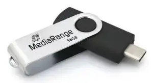 MEMORY DRIVE FLASH USB-C 16GB/MR1951 MEDIARANGE
