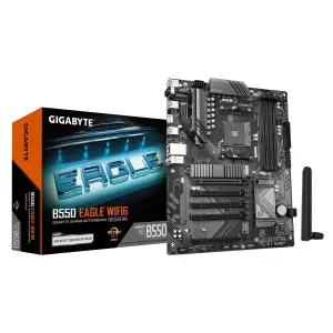 Mainboard|GIGABYTE|AMD B550|Socket AM4|ATX|RAM DDR4-SDRAM|4xSlots|Wi-Fi Yes|Bluetooth Yes|2xNumber of M.2 (M) slots|B550 EAGLE WIFI6|B550EAGLEWIFI61.0