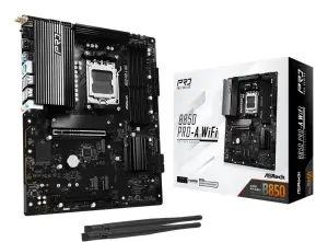 Mainboard|ASROCK|AMD B850|SAM5|ATX|Memory DDR5|Memory slots 4|1xPCI-Express 4.0 16x|1xPCI-Express 5.0 16x|1xM.2|1xHDMI|1xAudio-In|1xAudio-Out|1xMicrophone|6xUSB 2.0|4xUSB 3.2|1xUSB-C|1xRJ45|B850PRO-AWIFI