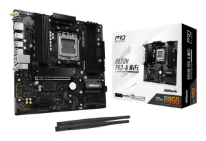 Mainboard|ASROCK|1xPCI-Express 4.0 4x	|1xPCI-Express 5.0 16x|1xM.2|1xHDMI|1xDisplayPort|1xAudio-In|1xAudio-Out|1xMicrophone|4xUSB 2.0|3xUSB 3.2|1xUSB-C|1xRJ45|B850MPRO-AWIFI