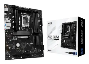Mainboard|ASROCK|Intel B860 Express|LGA1851|ATX|Memory DDR5|Memory slots 4|1xHDMI|1xDisplayPort|1xAudio-In|1xAudio-Out|1xMicrophone|2xUSB 2.0|6xUSB 3.2|1xUSB-C|1xRJ45|B860PRO-A