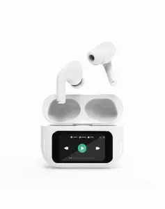 HEADSET BLUETOOTH/WHITE TWS-LCD-ANC-01-W GEMBIRD