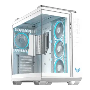 Case|ASUS|TUF Gaming GT502 Horizon|MidiTower|Case product features Transparent panel|Not included|ATX|MicroATX|MiniITX|Colour White|TUFGAMGT502HORIZONWHT
