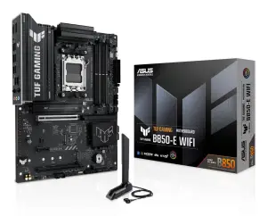 Mainboard|ASUS|AMD B850|SAM5|ATX|Memory DDR5|Memory slots 4|1xPCI-Express 4.0 1x|1xPCI-Express 4.0 16x|1xPCI-Express 5.0 16x|3xM.2|1xHDMI|1xDisplayPort|3xUSB 2.0|4xUSB 3.2|1xUSB-C|1xRJ45|3xAudio port|TUFGAMINGB850-EWIFI