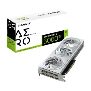 Graphics Card|GIGABYTE|NVIDIA GeForce RTX 5060 Ti|16 GB|GDDR7|128 bit|PCIE 5.0 16x|GPU 2647 MHz|Triple slot Fansink|1xHDMI|3xDisplayPort|GV-N506TAEROOC-16GD1.0