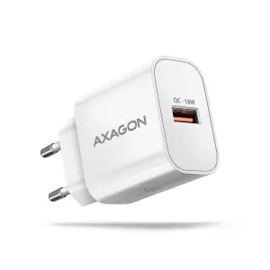 MOBILE CHARGER WALL USB 18W/1PORT WHITE ACU-QC18W AXAGON