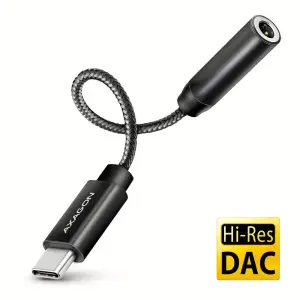 ADAPTER USB-C TO AUDIO 3.5MM/DAC 0.1M ADA-HC AXAGON
