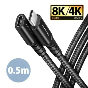 CABLE USB-C EXTENSION 0.5M/BLACK BUCM32-CF05AB AXAGON
