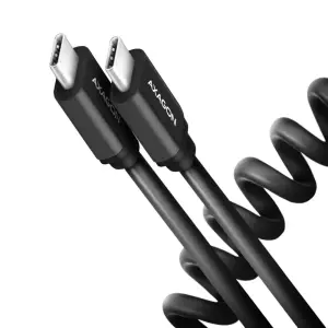 CABLE USB-C TO USB-C 0.6M 60W/TWISTER BLK BUCM-CM10TB AXAGON