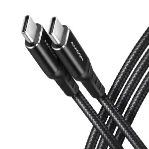 CABLE USB-C TO USB-C 1M 60W/HQ BLACK BUCM-CM10AB AXAGON