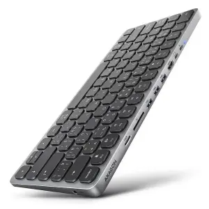 KEYBOARD + I/O HUB 9IN1/0.6M HMC-KB-US AXAGON