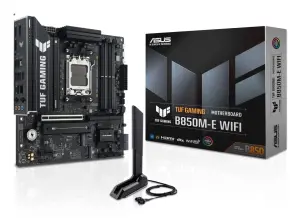 Mainboard|ASUS|AMD B850|SAM5|Micro-ATX|Memory DDR5|Memory slots 4|1xPCI-Express 4.0 1x|1xPCI-Express 4.0 16x|1xPCI-Express 5.0 16x|3xM.2|1xHDMI|2xDisplayPort|4xUSB 2.0|2xUSB 3.2|2xUSB-C|1xPS/2|1xRJ45|3xAudio port|TUFGAMINGB850M-EWIFI