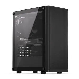 Case|ENDORFY|Ventum 200 Air|MicroTower|Case product features Transparent panel|Not included|ATX|MicroATX|MiniITX|Colour Black|EY2A002