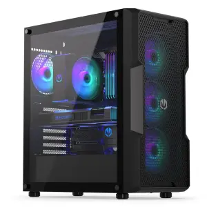 Case|ENDORFY|Regnum 400 ARGB|MidiTower|Case product features Transparent panel|Not included|ATX|MicroATX|MiniITX|Colour Black|EY2A009