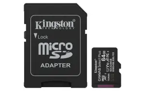 MEMORY MICRO SDXC 64GB UHS-I/W/ADAPTER SDCS3/64GB KINGSTON