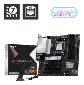 Mainboard|MSI|AMD B850|SAM5|Micro-ATX|Memory DDR5|Memory slots 4|PROB850M-PWIFI